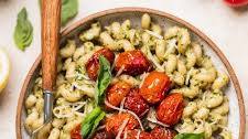 Pesto Pasta with Roasted Balsamic Cherry Tomatoes