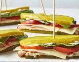 Pickle Sub Sandwiches with Turkey & Cheddar