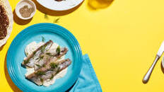 Pickled Herring with Sour Cream, Apple, and Onion
