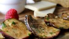 Pickled eggplants with olive oil and herbs