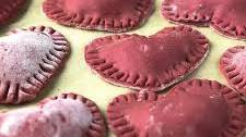 Pink Heart Shaped Ravioli
