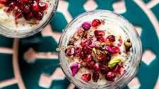 Pistachio Rose Rice Pudding