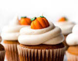 Pumpkin Cupcakes with Cream Cheese Frosting