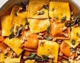 Pumpkin Ravioli with Sage, Brown Butter, and Toasted Walnuts