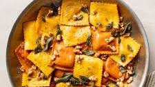 Pumpkin Ravioli with Sage, Brown Butter, and Toasted Walnuts