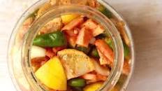 Quick Ginger, Garlic, Chilli & Lemon Pickle or Adrak Ka Achaar