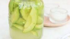 Quick Pickled Fresh Avocados in a Mason Jar