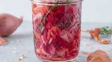 Quick Pickled Shallots in Red Wine Vinegar