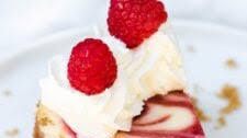 Raspberry Swirl Lemon Cheesecake