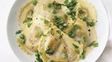 Ravioli Alfredo With Peas