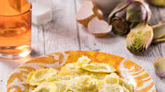Ravioli Stuffed with Artichokes and Pancetta