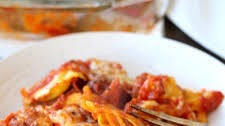 Ravioli and Meatball Bake