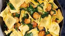 Ravioli and Meatballs Skillet
