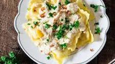 Ravioli in Creamy Truffle Sauce