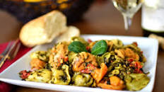 Ravioli or Tortellini With Pesto and Spinach