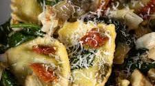 Ravioli with Artichokes, Capers, and Spinach Recipe