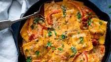 Ravioli with Creamy Tomato Sauce