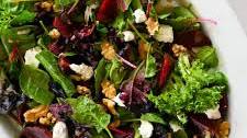 Roasted Beet Salad with Walnuts, Goat Cheese & Honey-Dijon Vinaigrette