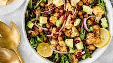 Roasted Cauliflower Chickpea Salad with Tahini Dressing