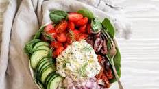 Roasted Veggie and Cottage Cheese Grain Bowl
