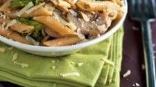 Rustic Garlic Butter Pasta with Roasted Broccoli and Sauteed Mushrooms