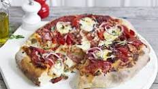 Salami & cherry pepper pizza