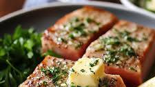 Seared Tuna Steaks with Garlic Herb Butter Recipe