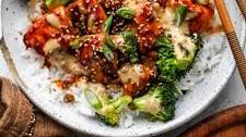 Sesame Salmon Rice Bowls with Ginger Sauce