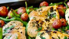 Sheet Pan Garlic Herb Chicken and Vegetables.