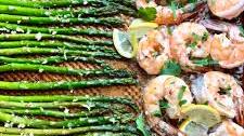 Sheet Pan Shrimp and Asparagus in Garlic Lemon Butter
