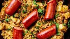 Skillet Kielbasa and Sauerkraut