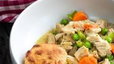 Skillet Turkey Pot Pie with Whole Wheat Buttermilk Biscuits