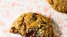 Soft Baked Chocolate Chunk Cottage Cheese Cookies (with almond flour)