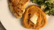 Southern Style Chicken with Mashed Sweet Potatoes