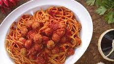 Spaghetti and meatballs