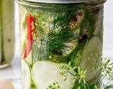Spicy Garlic Dill Refrigerator Pickles