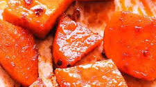 Spicy Maple Glazed Roasted Sweet Potatoes