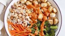 Spicy Peanut Tofu Buddha Bowl