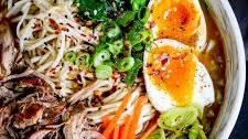 Spicy Pork Ramen Noodle Soup
