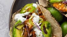 Spicy Roasted Cauliflower Tacos with Creamy Cilantro Sauce
