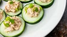 Spicy Tuna Cucumber Bites