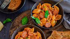 Spicy tomato chorizo pasta