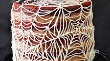 Spiderweb Naked Red Velvet Cake