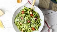 Spinach Basil Pesto Zucchini Noodles
