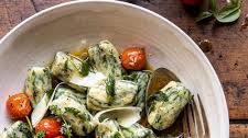 Spinach Ricotta Gnocchi with Sage Butter and Cherry Tomatoes