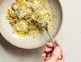 Spinach and Ricotta Ravioli with Black Truffle Pesto
