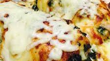 Spinach and mushrooms stuffed chicken breast