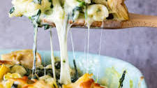 Spinach artichoke pasta bake