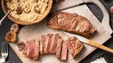 Steaks with Mushroom Risotto
