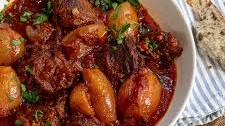Stifado: Greek Beef Stew with Shallots